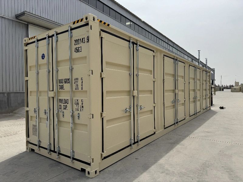 40ft hoge kubuscontainer met 4 zijdeuren