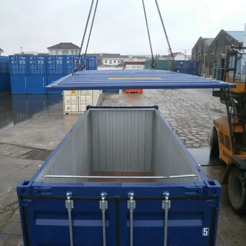 Zeecontainer met harde bovenkant