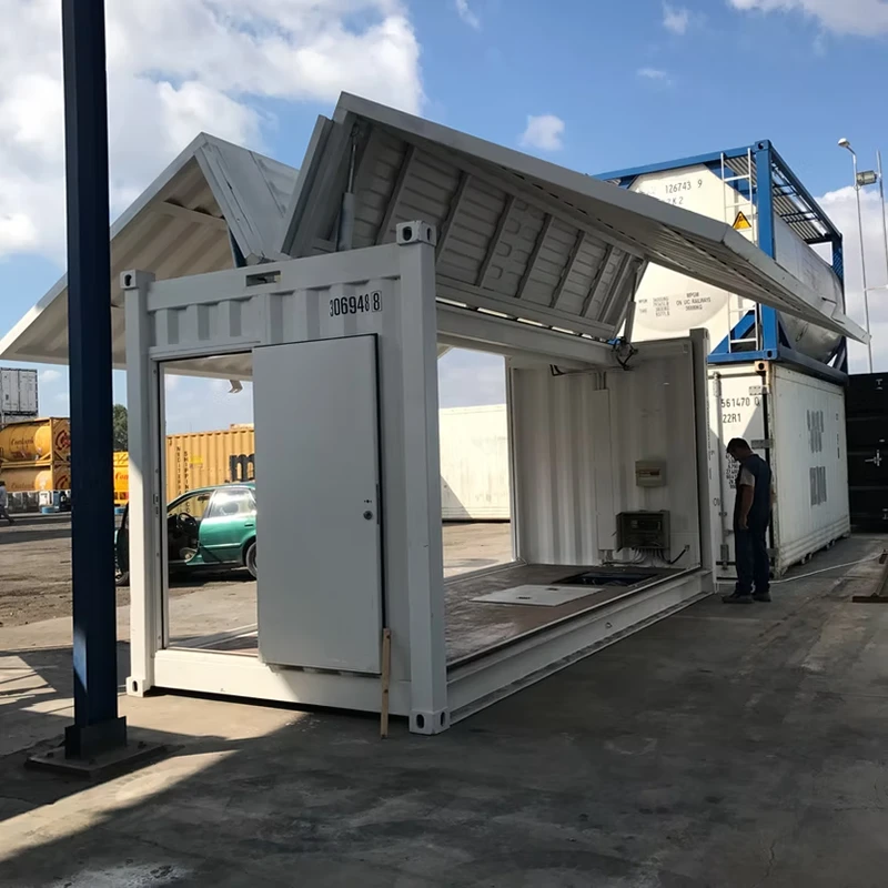 Hydraulische zijopenende container